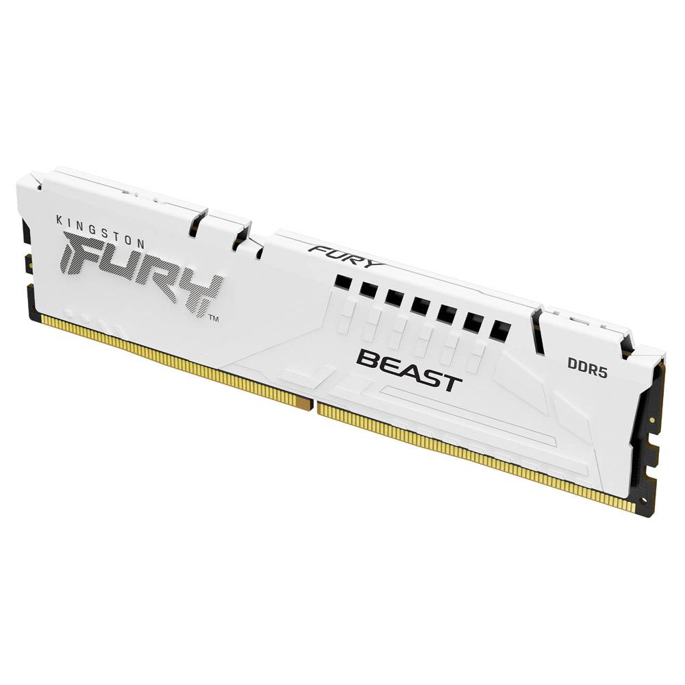 Memória RAM Kingston Fury Beast White (AMD Expo) 16GB (1x16GB) DDR5-5200MHz 1R CL36 Branca 2