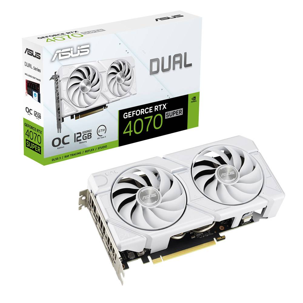 Placa Gráfica Asus GeForce RTX 4070 Super EVO 12GB OC GDDR6X Branca 1