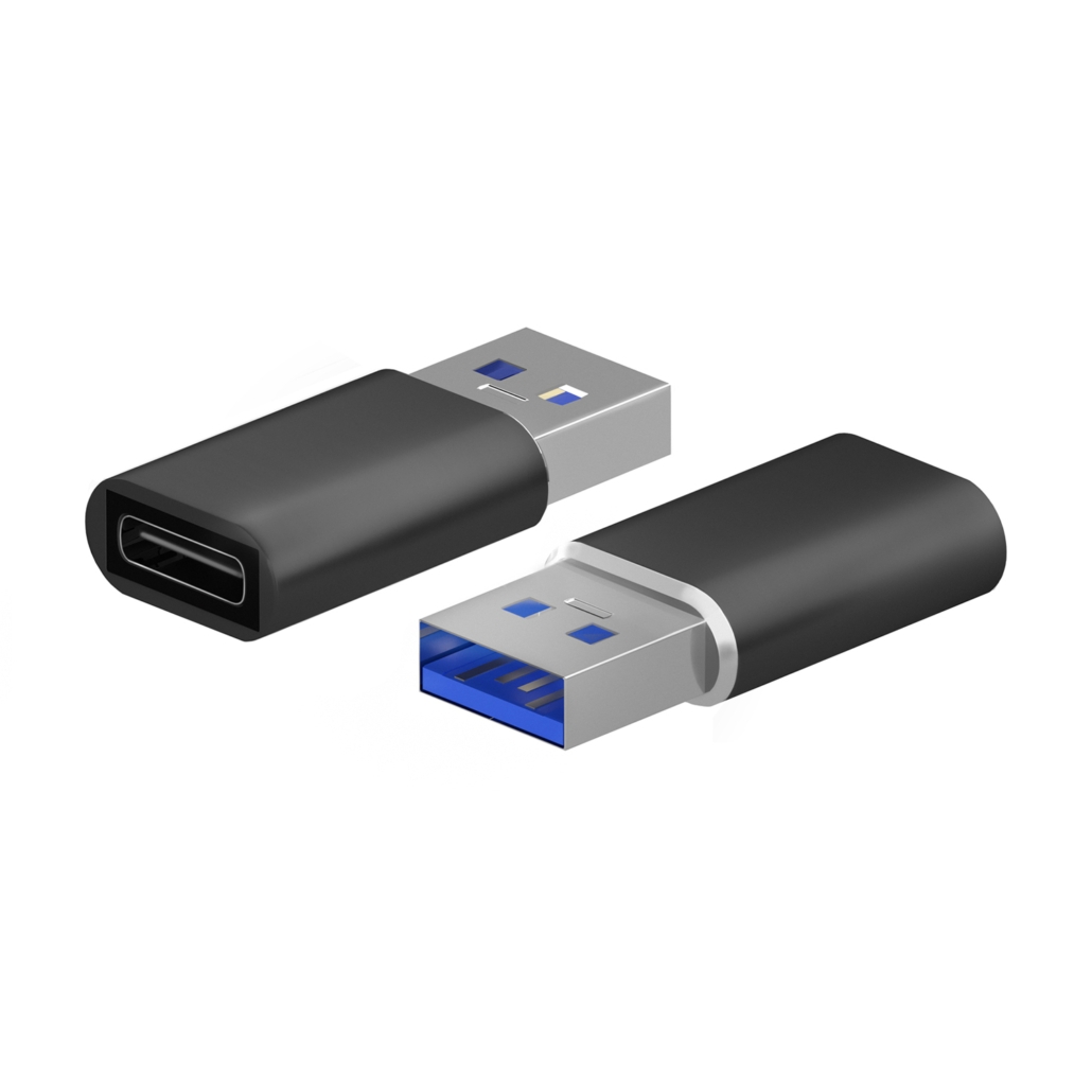 Adaptador Aisens Mini USB 3.2 Gen2 / USB 2.0 3A, Tipo USB-C/HA/M, Preto 1