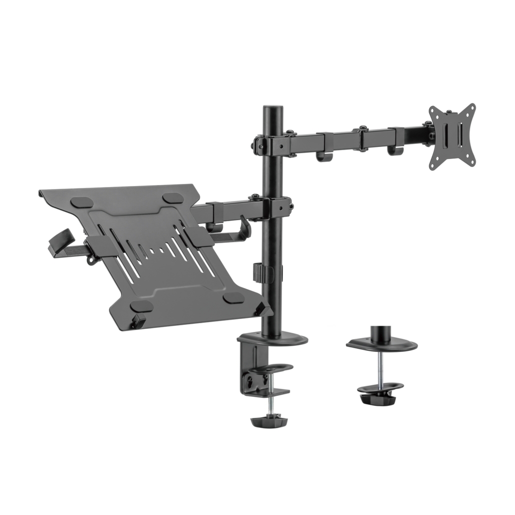 Suporte de Mesa Aisens Giratório e Inclinável para Portátil e Monitor/TV 9Kg de 17 a 32, Preto 1