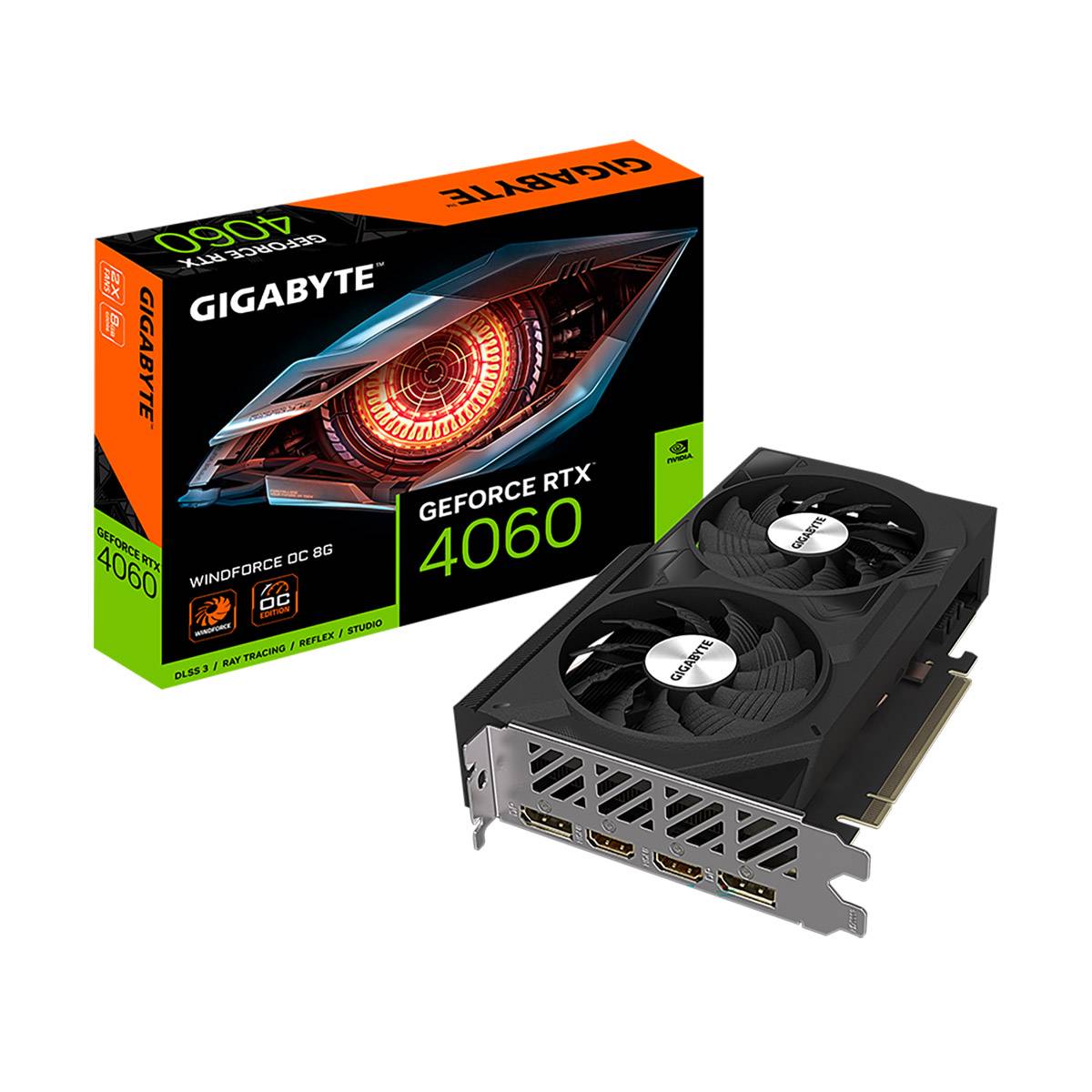 Placa Gráfica Gigabyte GeForce RTX 4060 WINDFORCE OC 8GB GDDR6 DLSS3 1