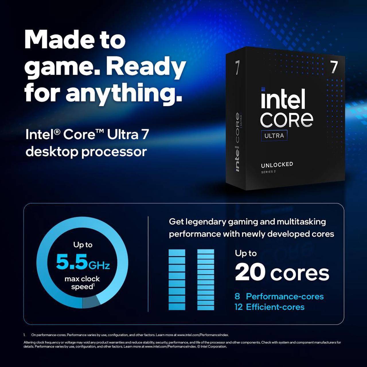 Processador Intel Core Ultra 7 265K 20-Core 3.3GHz 3