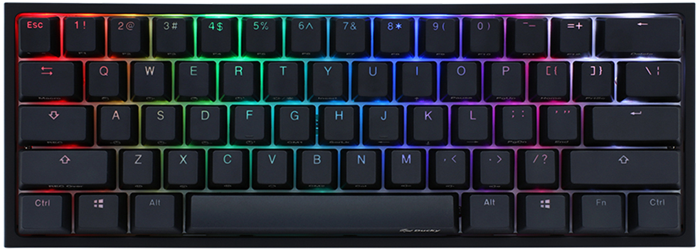 Teclado Mecânico Ducky ONE 2 Pro 60% RGB Classic MX Silent Red PT 1