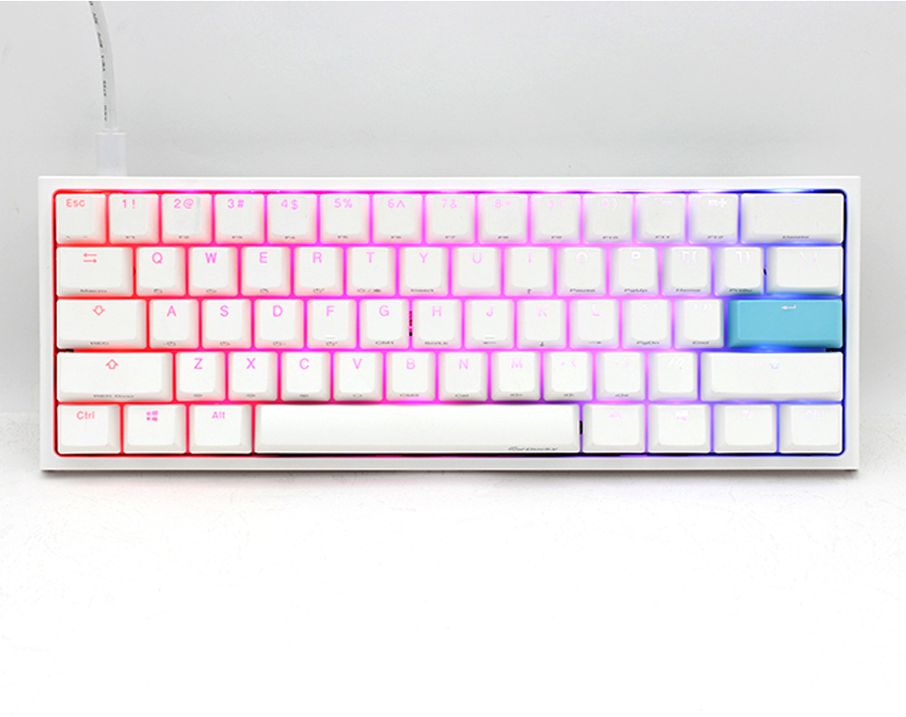 Teclado Mecânico Ducky ONE 2 Pro 60% RGB Pure White MX Silent Red PT 2