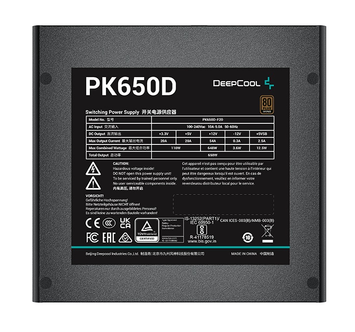 Fonte de Alimentação ATX Deepcool PK650D 650W 80 Plus Bronze 2