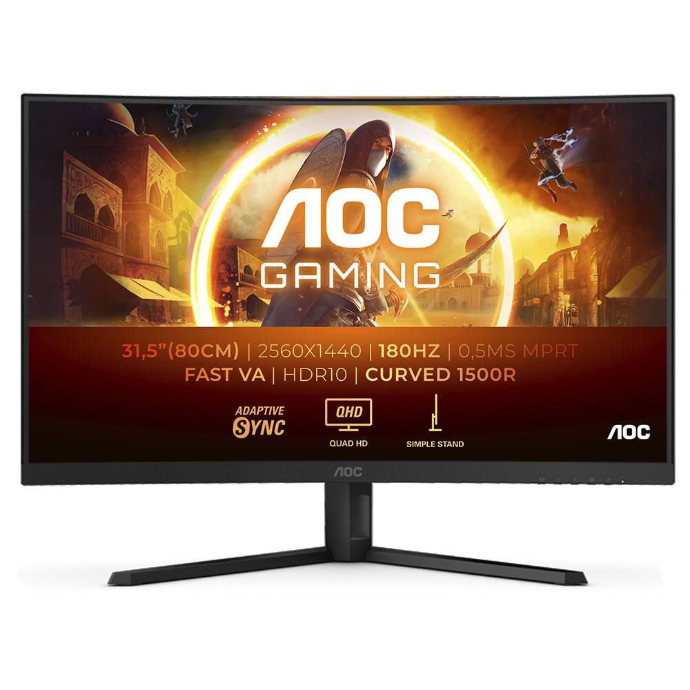 Monitor Curvo AOC CQ32G4VE Gaming VA 31.5“ QHD 16:9 180Hz FreeSync 1