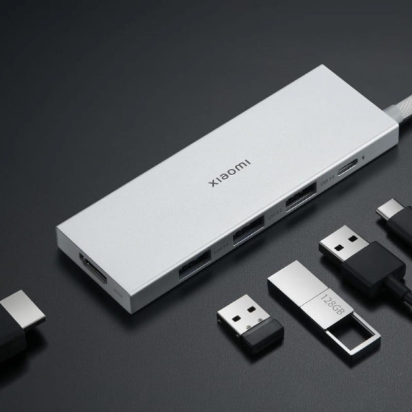 Hub Xiaomi 5 em 1 USB-C p/ 3 USB 3.0 + USB-C + HDMI 4