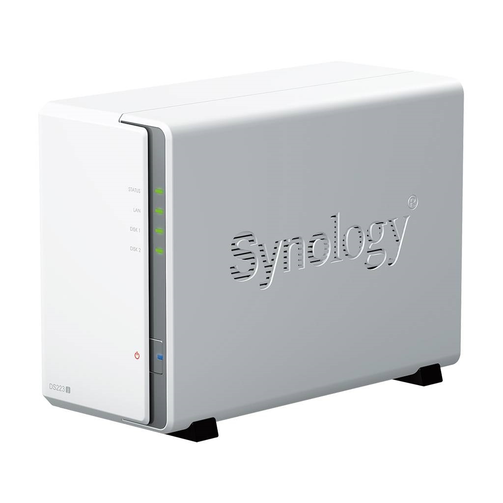 NAS Synology DiskStation DS223j | 2 Baías | CPU 4-Core Realtek RTD1619B | RAM 1GB DDR4 | Branco 1