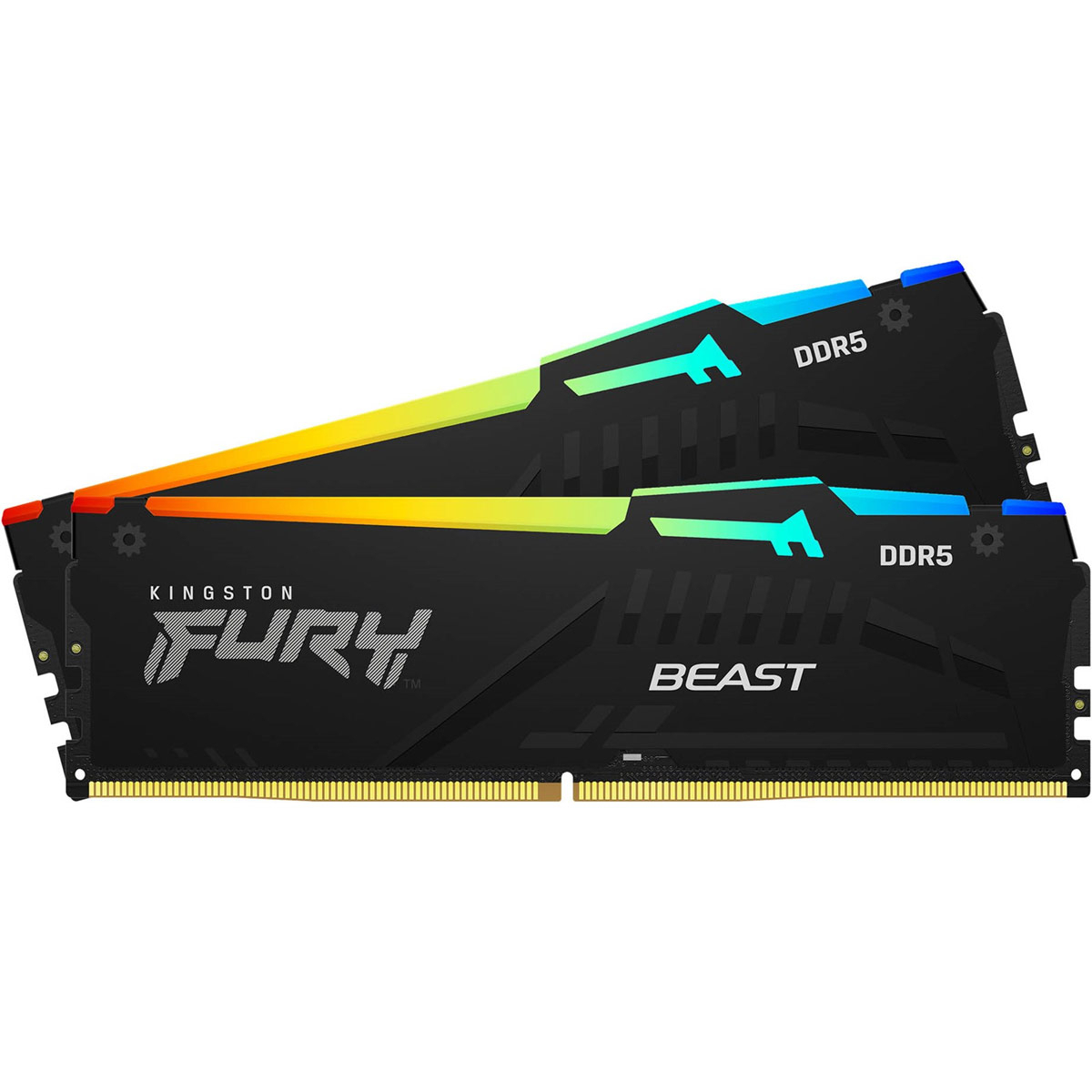 Memória RAM Kingston Fury Beast RGB 64GB (2x32GB) DDR5-6000MHz 2R CL30 Preta 1