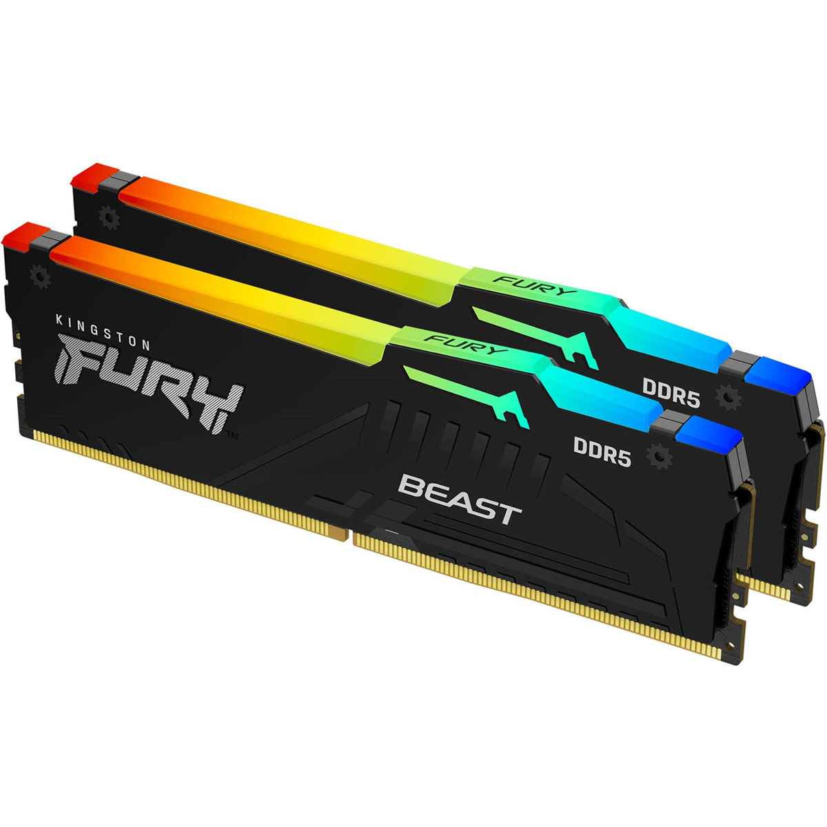 Memória RAM Kingston Fury Beast RGB 64GB (2x32GB) DDR5-6000MHz 2R CL30 Preta 2