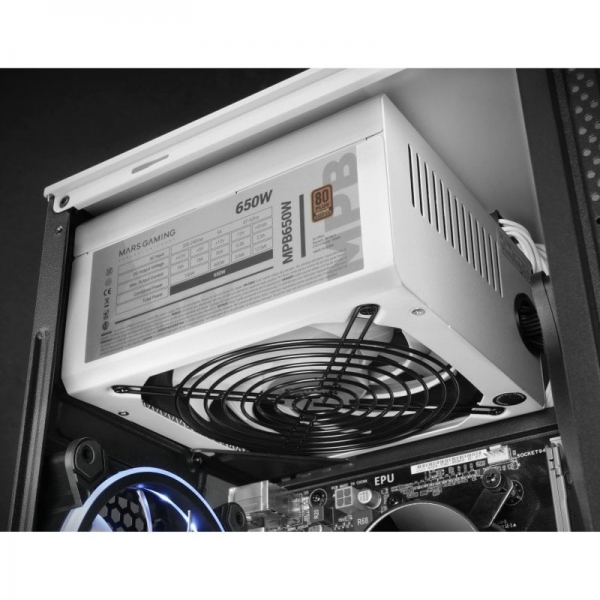 Fonte de Alimentação ATX Mars Gaming MPB650 650W 80 Plus Bronze Branca 3