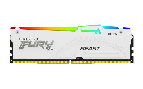 Memória RAM Kingston Fury Beast RGB (AMD Expo) 32GB (2x16GB) DDR5-6000MHz CL30 Branca 3