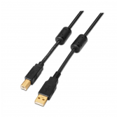 Cabo Aisens USB 2.0 Ferrite Type-A M p/ Type-B M Impressora 2m Preto image