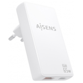 Carregador de Parede Aisens 65W USB-C e USB-A Branco image