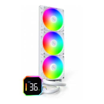 Water Cooler CPU Montech HyperFlow Digital 360mm Branco image
