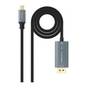 Cabo Nanocable USB-C a DisplayPort Bidireccional 8K 2m Preto image