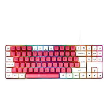 Teclado Mecânico GAMIAC TKL RGB90G Kailh Red Branco/Vermelho ES image
