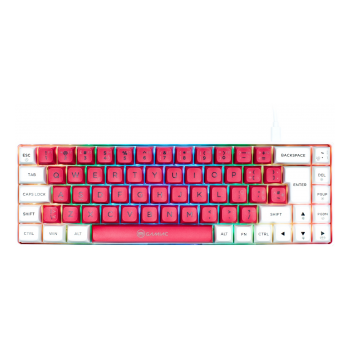 Teclado Mecânico GAMIAC TKL RGB69G SF Kailh Red Branco/Rosa ES image