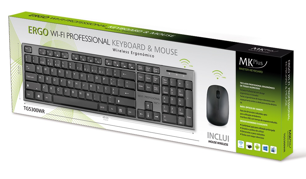 MKPLUS Wireless Teclado + Rato Profissional - TG5300WR 1