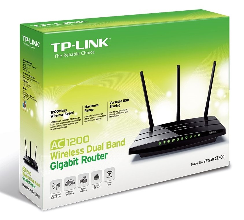Router TP-Link Gigabit Wi-Fi Dual Band AC1200 Archer C1200 4