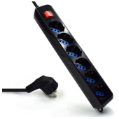 Régua Ewent EW3924 Power Strip 6 Tomadas Schuko 16A com Switch on/off Preta image