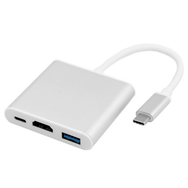 Cabo Conversor USB Tipo-C para HDMI + USB A 1