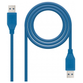 Cabo NanoCable USB 3.0 Type-A M p/ Type-A M 1m Azul image