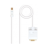Cabo adaptador NanoCable Mini-DisplayPort M p/ VGA M 2m Branco image