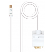 Cabo adaptador NanoCable Mini-DisplayPort M p/ VGA M 2m Branco image