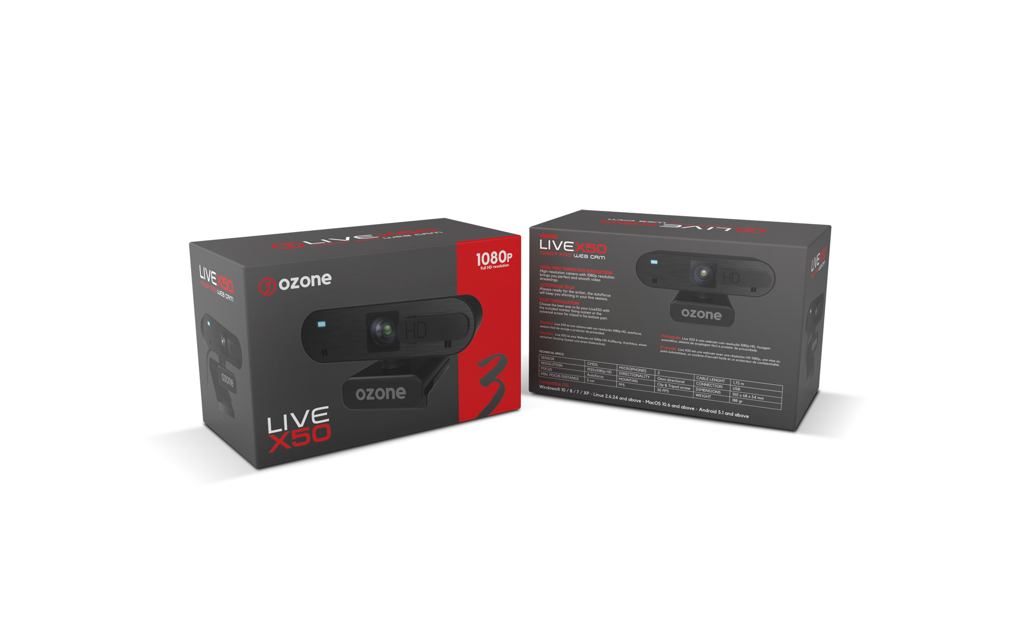 Webcam Ozone Live X50 1080p Pro 4